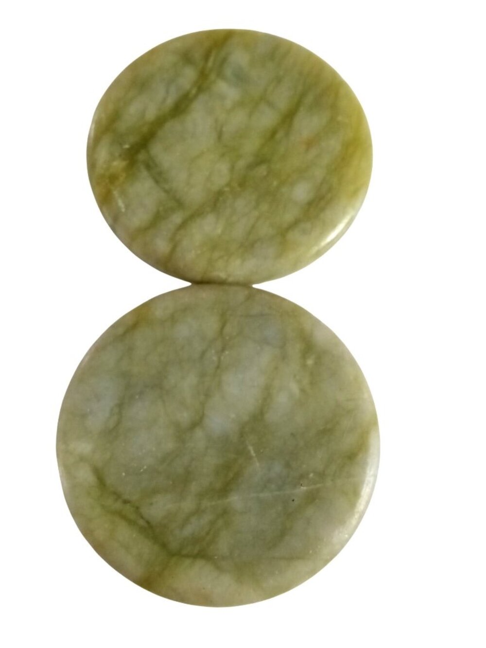 Green Stone Eyelash Holder Glue Stand Extension Adhesive Pallet 2 Piece